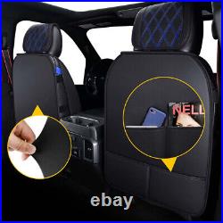 10 Full Car Seat Cover Set Black Blue For 2009-2022 Ford F150 Crew Cab Black Red