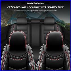 11x Car Seat Cover Full Set Faux Leatherette Vehicle Cushion For Car SUV Pickup