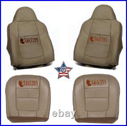 2001 Ford F350 F250 Lariat Driver & Passenger Complete Leather Seat Covers Tan