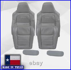 2003 2004 2005 2006 Ford F250 Lariat Crew Cab Super Duty LEATHER Seat Cover Gray