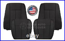 2007 to 2014 Ford Expedition Perforated Leather Replacement Seat Cover Black
