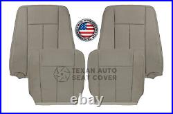 2007 to 2014 Ford Expedition Perforated Leather Seat Replacement Cover Gray
