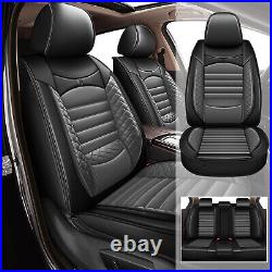 2008-2024 Car 5-Seat Cover For Toyota Tundra Crew Cab 4-Door Full Set PU Leather