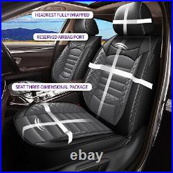 2008-2024 Car 5-Seat Cover For Toyota Tundra Crew Cab 4-Door Full Set PU Leather