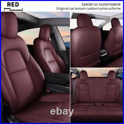2017-2022 Tesla Model 3/y Full Cushion with Armrest Cover Car 5 Seat Cover