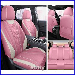 5 Car Seat Covers Full Set with Waterproof Leather Universal Fit for Most Cars