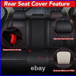 5 Layer Car Seat Cover Full Set Waterproof Leather Universal for Sedan SUV Truck