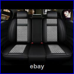 5-Seater Car PU Leather+Flax Seat Covers Set For Mazda 3 6 CX-5 CX-7 Universal