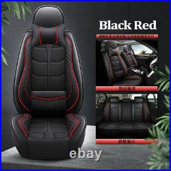 5-Seats Car Seat Cover Cushions PU Leather Full Surrounded Front Rear & Headrest