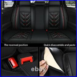 5-Seats Car Seat Covers Luxury PU Leather Full Set Front&Rear Cushion Protector