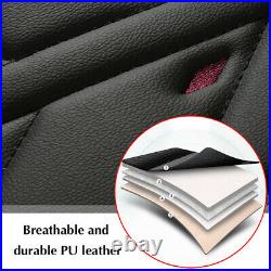 5-Seats Car Seat Covers Luxury PU Leather Full Set Front&Rear Cushion Protector