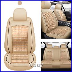5-Seats Full Set Luxury Leather Car Seat Covers Front Rear Row Cushion For Scion