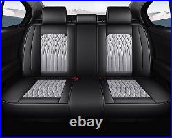 5-Seats Universal Car Seat Covers Deluxe PU Leather Seat Cover Cushion Full Set