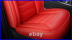 5 seat Car Universal Leather Cover Cushion Pad Full Set with Pillows USA Stock