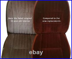 81-88 Monte Carlo SS Seat Cover Set WITH Belt Guides BURGUNDY VELOUR WithVINYL