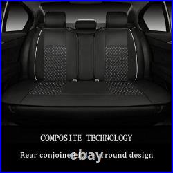 All Seasons Car Seat Covers for Chevy Chevrolet Colorado PU Leather Black White