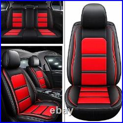 All Seasons UNIVERSAL 5-Sits Car SUV Seat Covers Full Set PU Leather Cushions US