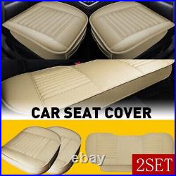 Beige Car Seat Covers Universal Protector Front Rear Car Truck SUV Van AUTO 2SET