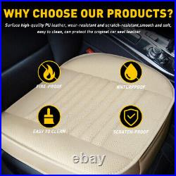 Beige Car Seat Covers Universal Protector Front Rear Car Truck SUV Van AUTO 2SET