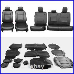 Black Factory Full Set Seat Cover Fit 2015 2016-2020 Ford F-150 XL XLT Crew Cab