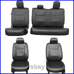 Black Factory Full Set Seat Cover Fit 2015 2016-2020 Ford F-150 XL XLT Crew Cab