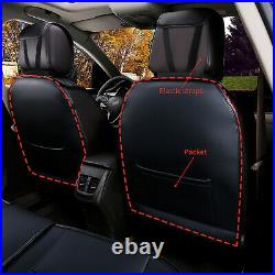 Black Faux Leather Car Seat Cover 5-Seat Waterproof Fit Ford Escape 2008-2021