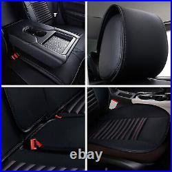 Black Faux Leather Car Seat Cover 5-Seat Waterproof Fit Ford Escape 2008-2021