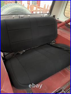 Black Front Rear Seat Cover Full Kit For 1991-1995 Jeep Wrangler YJ 4WD Neoprene