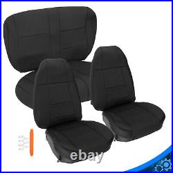 Black Front Rear Seat Cover Full Kit For 1991-1995 Jeep Wrangler YJ 4WD Neoprene