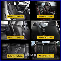 Breathable Car Seat Cover Full Set For KIA FORTE 2014-2024 PU Leather Cushion