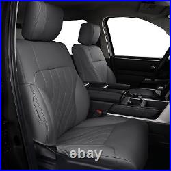 Car 2/5-Seat Covers For TOYOTA TUNDRA Crew Cab 2022-2024 Leather Full Coverage