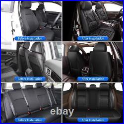 Car 2/5 Seat Covers PU Leather Front & Rear For Toyota Tacoma Crew Cab 2007-2023