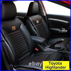 Car 5-Seat Cover For Toyota Highlander 2007-2021 Auto Car 5-Seat Leather Covers