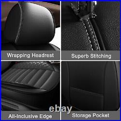 Car 5-Seat Cover For Toyota Tacoma Crew Cab 4-Door 2007-2024 Full Set PU Leather