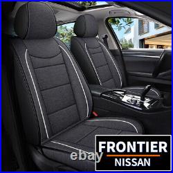 Car 5 Seat Cover Full Set Linen Fabric Cushion For Nissan Frontier 2007-2022