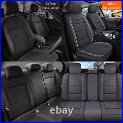 Car 5 Seat Cover Full Set Linen Fabric Cushion For Nissan Frontier 2007-2022