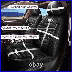 Car 5-Seat Covers Faux Leather Front + Rear Full Set For Jeep Liberty 2007-2012