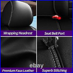 Car 5-Seat Covers Faux Leather Front + Rear Full Set For Kia Optima 2007-2015