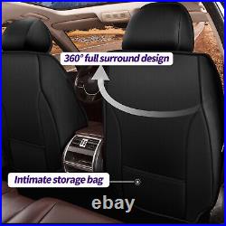 Car 5-Seat Covers Faux Leather Full Set For Honda Accord 2007-2017 Sedan 4-Door