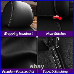 Car 5-Seat Covers Faux Leather Full Set For Honda Accord 2007-2017 Sedan 4-Door