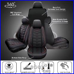 Car 5-Seat Covers Faux Leather Full Set For Honda Accord 2007-2017 Sedan 4-Door