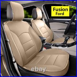 Car 5-Seat Covers For 2010-2020 Ford Fusion Leather Front & Rear Row Cushions