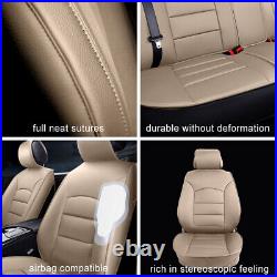 Car 5-Seat Covers For 2010-2020 Ford Fusion Leather Front & Rear Row Cushions