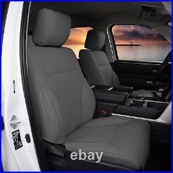 Car 5 Seat Covers For 2022-2024 Toyota Tundra Crew Cab Full Set Gray Waterproof