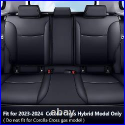 Car 5-Seat Covers For Toyota Corolla Cross Hybrid SE, XES 2022-2024 Fuax Leather