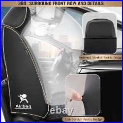 Car 5-Seat Covers Full Set Faux Leather Cushion Pad For Ford Taurus 2002-2019