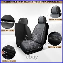 Car 5-Seat Covers Full Set Faux Leather Cushion Pad For Ford Taurus 2002-2019