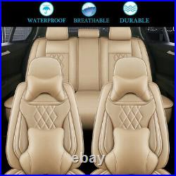 Car 5 Seat Covers Full Set Waterproof Leather Universal for Honda Accord CR-V