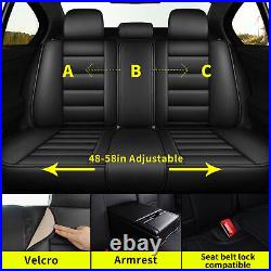 Car 5-Seat Protector Covers PU Leather For Chevrolet Silverado 1500 2007-2023