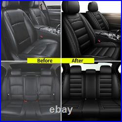 Car 5-Seat Protector Covers PU Leather For Chevrolet Silverado 1500 2007-2023